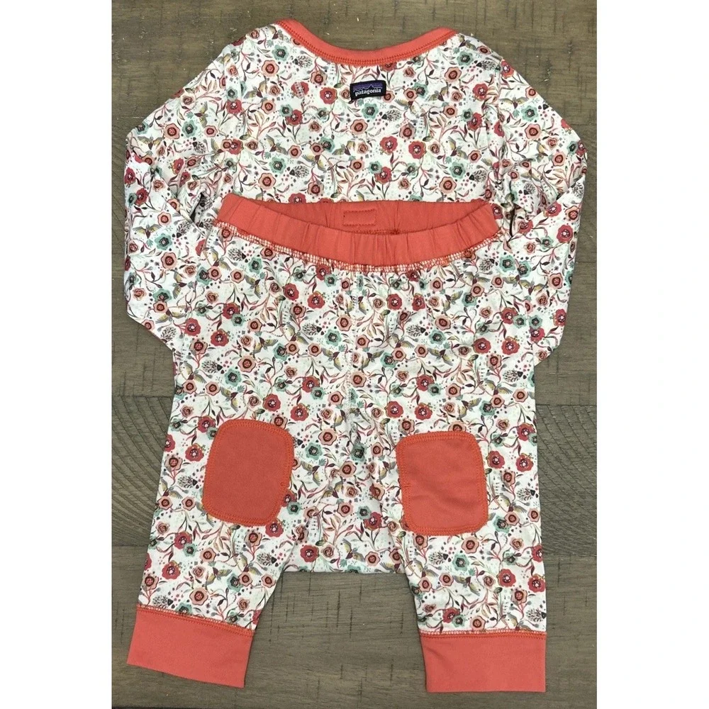 RARE NWT Patagonia Baby Girl Capilene Top & Bottoms Set 60054 3-6 Months